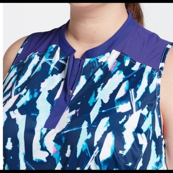 Slazenger Women's Fragment Back Slit Sleeveless Golf Polo medium - Picture 5 of 7